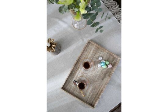 MARBLE TEPSI 30x46x4cm BEJ (AH-13046)