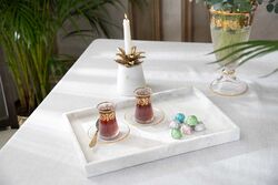 MARBLE TEPSI 30x46x4cm BEYAZ (AH-13046) - Thumbnail