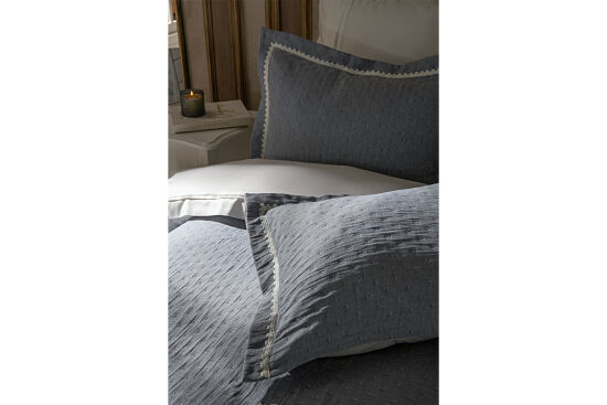 MARİSSA PİKE - YATAK ÖRTÜSÜ 240x250 3 PRC MAVİ - 4