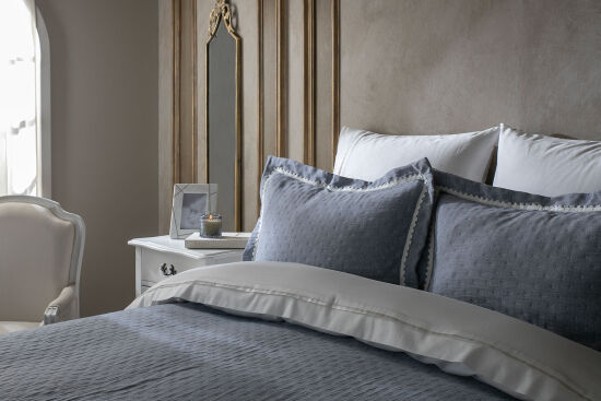 MARİSSA PİKE - YATAK ÖRTÜSÜ 240x250 3 PRC MAVİ - 2