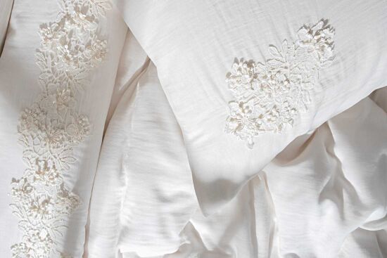 MARTESS NEVRESİM TAKIMI 200X220 4 PRC KREM - 4