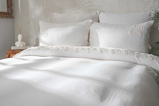 MARTESS NEVRESİM TAKIMI 240X220 4 PRC KREM - 2