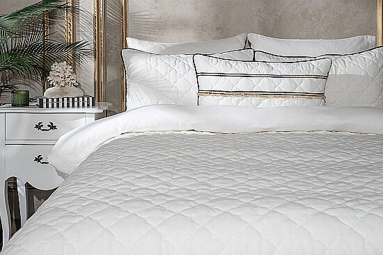 MASSA DAYBED YATAK ÖRTÜSÜ 260X235 TK 4 PRÇ EKRU - 9