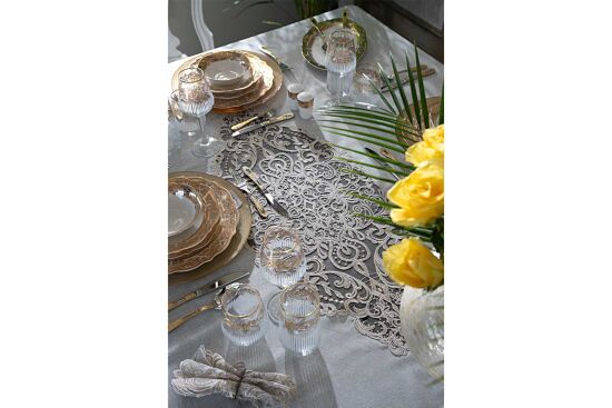 MASSİ 160X240 MASA ÖRTÜSÜ KREM-TAŞ - 3