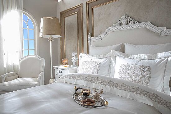 MASSİ NEVRESİM TAKIMI 260X240 KING SIZE 6 PRC KREM-TAŞ - 4