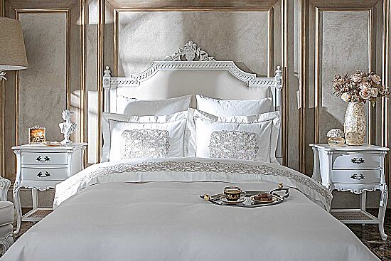 MASSİ NEVRESİM TAKIMI 260X240 KING SIZE 6 PRC KREM-TAŞ - 6