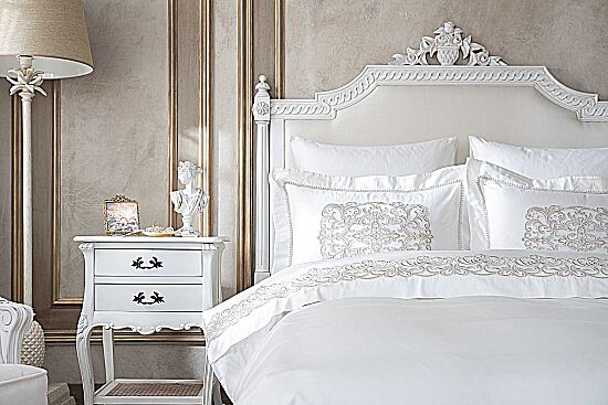 MASSİ NEVRESİM TAKIMI 260X240 KING SIZE 6 PRC KREM-TAŞ - 3