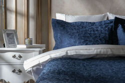 MELANİS PİKE - YATAK ÖRTÜSÜ 240x250 3 PRC LACİVERT - KERVAN