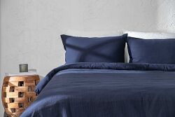 MELANİYS NEVRESİM TAKIMI 200X220 CK 4 PRC LACIVERT - KERVAN