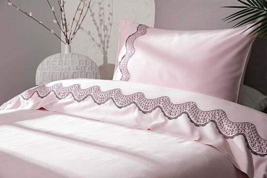 MELİS NEVRESİM TAKIMI 160X220 TK 4 PRC PUDRA-GRİ - 2