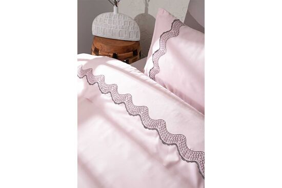 MELİS NEVRESİM TAKIMI 160X220 TK 4 PRC PUDRA-GRİ - 5