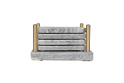 MERMER BARDAK ALTLIĞI SETİ-4 ADET -BEJ-10X10X12.75 CM CSN-HSH-01 - 2