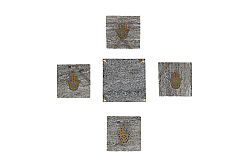 MERMER BARDAK ALTLIĞI SETİ-4 ADET -BEJ-10X10X12.75 CM CSN-HSH-01 - 4