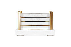 MERMER BARDAK ALTLIĞI SETİ-4 ADET- BEYAZ- 10X10X12.75CM CSN-HSH-02 - 3