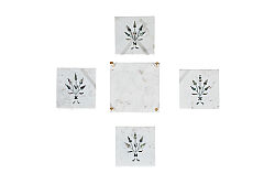 MERMER BARDAK ALTLIĞI SETİ-4 ADET- BEYAZ- 10X10X12.75CM CSN-HSH-02 - 4