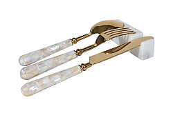 MERMER ÇATAL BIÇAK TUTUCU 9,5X2X2 CM cm -BEYAZ CUTN-HSH-01 - 5