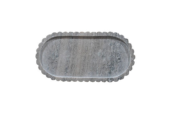 MERMER DEKORATİF AYAKLI TEPSİ -BEJ- 30X15X8 CM TRN-HSH-02 - 4