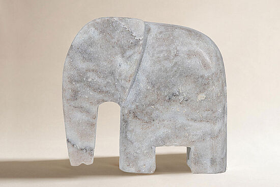 MERMER DEKORATİF FİL-BEYAZ- 20X6.35X18.5 CM HDN-HSH102 - 1