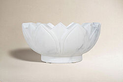 MERMER DEKORATİF KASE -BEYAZ -15X15X7.5 CM BWN-475B - KERVAN
