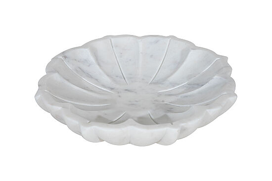 MERMER DEKORATİF KASE - BEYAZ-30X30X5 CM BWN-1128 - 4