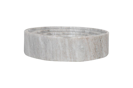 MERMER DEKORATİF YUVARLAK KASE- BEJ- 20X20X5 CM BWN-1171 - 2