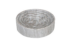 MERMER DEKORATİF YUVARLAK KASE- BEJ- 20X20X5 CM BWN-1171 - 4