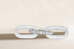 MERMER DEKORATİF ZİNCİR - BEYAZ/BEJ- 24X8.85X2 CM HDN-1105A - KERVAN