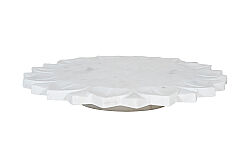 MERMER DÖNEN SUNUMLUK -BEYAZ- 35X35X5 CM LZN-352 - 2