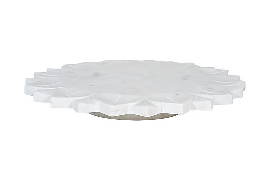 MERMER DÖNEN SUNUMLUK -BEYAZ- 35X35X5 CM LZN-352 - 2