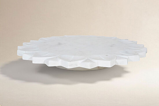 MERMER DÖNEN SUNUMLUK -BEYAZ- 35X35X5 CM LZN-352 - 1