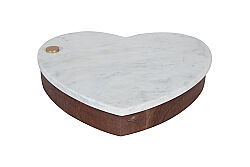 MERMER KALPLİ PEYNİR BIÇAK SETİ - ALTIN KAPLAMA /BEYAZ MERMER- KUTULU 30X30X5 CM CUTN-518B - 2