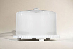 MERMER KEK SUNUMLUK-CAM&BEYAZ-MERMER 30X30X21 CM CDN-HSH-03 - KERVAN