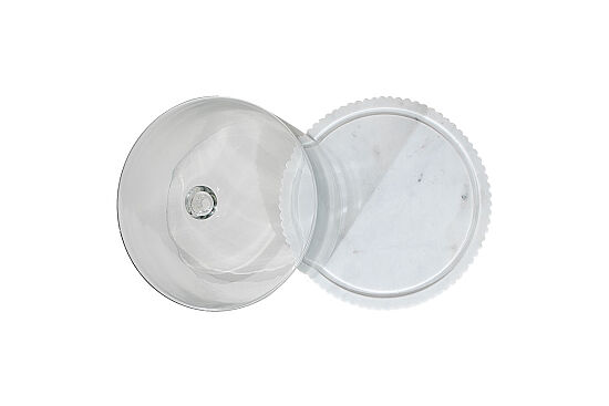 MERMER KEK SUNUMLUK-CAM&BEYAZ-MERMER 30X30X21 CM CDN-HSH-03 - 3