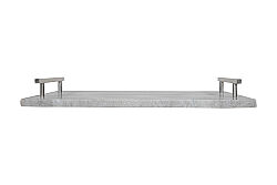 MERMER SERVİS TEPSİSİ -METAL KULPLU -BEJ-38X20X4.5 CM TRN-HSH-04 - 2