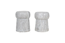 MERMER TUZ & BİBER SETİ-BEJ -5X5X7.62 CM SPN-309 - 2