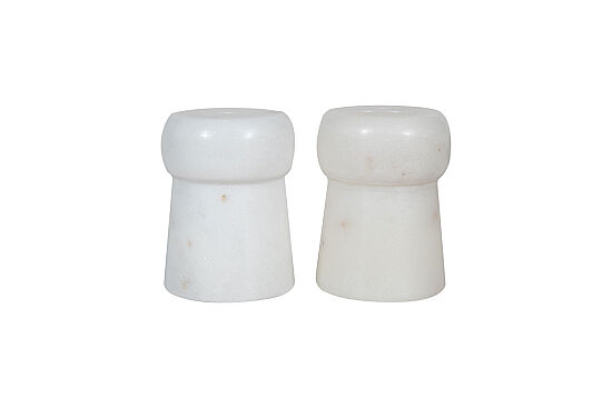 MERMER TUZ & BİBER SETİ-BEYAZ - 5X5X7.62 CM SPN-309A - 2