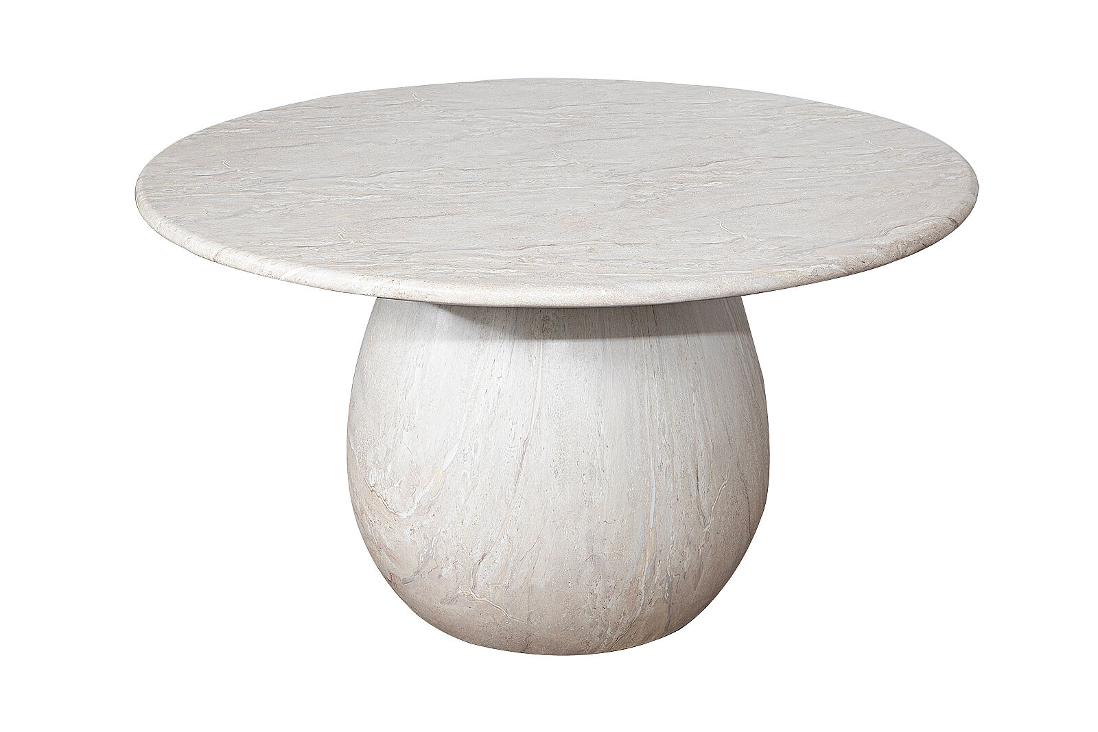 MERMER YUVARLAK YEMEK MASASI BEJ 135x135x76cm (#MKT13)
