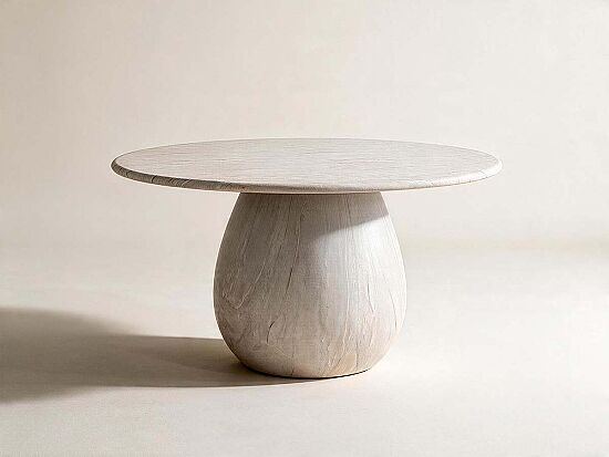 MERMER YUVARLAK YEMEK MASASI BEJ 135x135x76cm (#MKT13) - 1