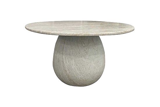 MERMER YUVARLAK YEMEK MASASI KREM 135x135x76cm (#MKT16) - 2