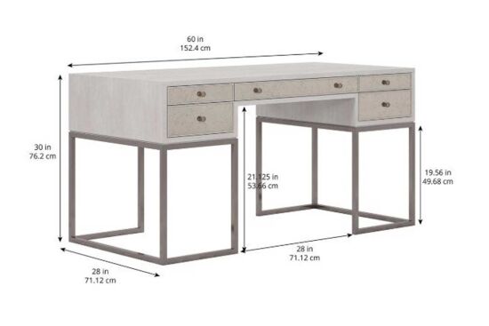 MEZZANİNE ÇALIŞMA MASASI GRİ 71x152x76cm 325421-2249 - 4