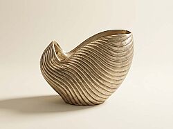 MİDYE VAZO GOLD 10x22 cm (HYK1192) - KERVAN