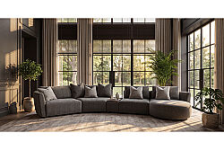 MODICA KÖŞE KOLTUK KAHVE 130x400x87cm (MONTARO 24294-15) - 3