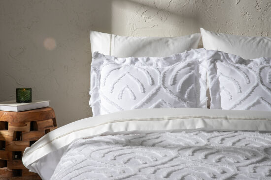 MOGES PİKE - YATAK ÖRTÜSÜ 240x250 3 PRC BEYAZ - 1