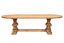MONAKO OVAL YEMEK MASASI TEAK 100x220x79cm - 2