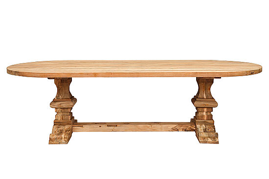MONAKO OVAL YEMEK MASASI TEAK 100x220x79cm - 2