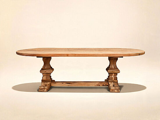 MONAKO OVAL YEMEK MASASI TEAK 100x220x79cm - 2