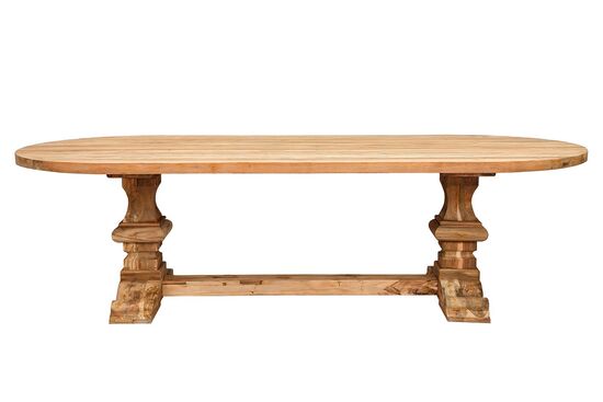 MONAKO OVAL YEMEK MASASI TEAK 280x120x79cm