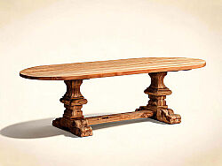 MONAKO OVAL YEMEK MASASI TEAK 120x280x79cm - 2