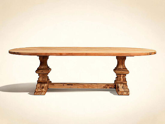 MONAKO OVAL YEMEK MASASI TEAK 120x280x79cm - 1