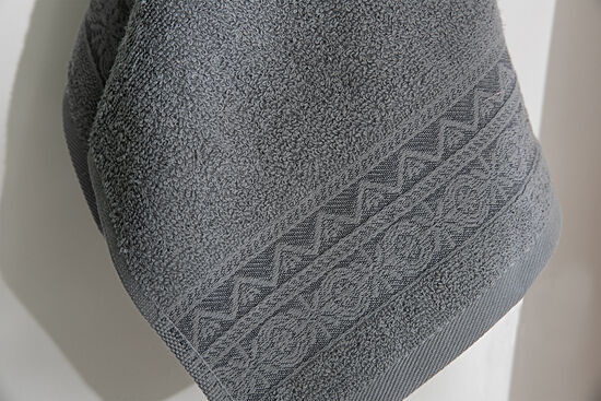 MOTİF DESEN BORDÜRLÜ HAVLU 30X50cm MAVİ - 3